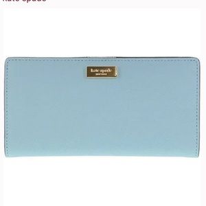 Kate Spade Newbury Lane Neda Leather (Cloudcover) Wallet- Blue.